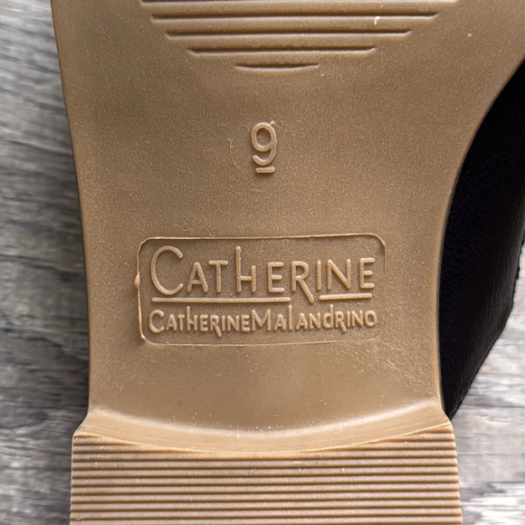 CATHERINE MALANDRINO Black Faux Leather Slip On Asos Mules - Picture 7 of 7